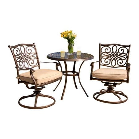 Almo Fulfillment Services Hanover Traditions 3 Piece Outdoor Bistro Set TRADITIONS3PCSW